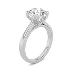 3CTW Round Shaped Lab Grown Diamond (G/VS) Twisted Basket Cathedral Shank Solitaire Ring in 14K Gold