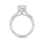 3CTW Round Shaped Lab Grown Diamond (G/VS) Twisted Basket Cathedral Shank Solitaire Ring in 14K Gold