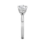 3CTW Round Shaped Lab Grown Diamond (G/VS) Twisted Basket Cathedral Shank Solitaire Ring in 14K Gold