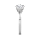 3CTW Round Shaped Lab Grown Diamond (G/VS) Twisted Basket Cathedral Shank Solitaire Ring in 14K Gold