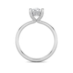2.5CTW Elongated Cushion Shaped Lab Grown Diamond (G/VS) Hidden Halo Petite Shank Ring in 14K Gold