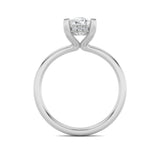 2.5CTW Elongated Cushion Shaped Lab Grown Diamond (G/VS) Hidden Halo Petite Shank Ring in 14K Gold