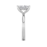 2.5CTW Elongated Cushion Shaped Lab Grown Diamond (G/VS) Hidden Halo Petite Shank Ring in 14K Gold
