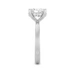 2CTW Oval Shaped Lab Grown Diamond (F/VS) Hidden Halo Petite Shank Ring in 14K Gold