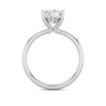 2CTW Round Shaped Lab Grown Diamond (F/VS) Hidden Halo Petite Shank Ring in 14K Gold