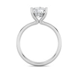 2CTW Round Shaped Lab Grown Diamond (F/VS) Hidden Halo Petite Shank Ring in 14K Gold