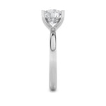 2CTW Round Shaped Lab Grown Diamond (F/VS) Hidden Halo Petite Shank Ring in 14K Gold