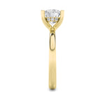 2CTW Round Shaped Lab Grown Diamond (F/VS) Hidden Halo Petite Shank Ring in 14K Gold