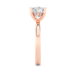 2CTW Round Shaped Lab Grown Diamond (F/VS) Hidden Halo Petite Shank Ring in 14K Gold