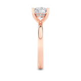 2CTW Round Shaped Lab Grown Diamond (F/VS) Hidden Halo Petite Shank Ring in 14K Gold