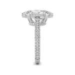 7CTW Oval Shaped Lab Grown Diamond (G/VS) Bold Statement Accented Ring in 14K Gold