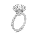 6CTW Round Shaped Lab Grown Diamond (F/VS) Bold Statement Accented Ring in 14K Gold