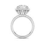 6CTW Round Shaped Lab Grown Diamond (F/VS) Bold Statement Accented Ring in 14K Gold