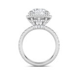 6CTW Round Shaped Lab Grown Diamond (F/VS) Bold Statement Accented Ring in 14K Gold
