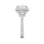 6CTW Round Shaped Lab Grown Diamond (F/VS) Bold Statement Accented Ring in 14K Gold