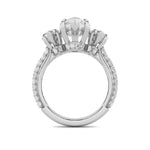 7.75CTW Marquise Shaped Lab Grown Diamond (F/VS) Bold Statement Accented Ring in 14K Gold