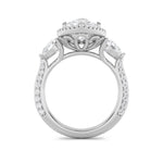 6.5CTW Marquise Shaped Lab Grown Diamond (G/VS) Bold Statement Accented Ring in 14K Gold
