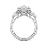 6.5CTW Marquise Shaped Lab Grown Diamond (G/VS) Bold Statement Accented Ring in 14K Gold