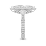 6.5CTW Marquise Shaped Lab Grown Diamond (G/VS) Bold Statement Accented Ring in 14K Gold