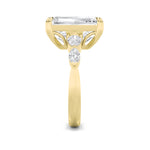 8.5CTW Emerald Shaped Lab Grown Diamond (G/VS) Bold Statement Accented Ring in 14K Gold