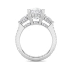 6.5CTW Elongated Cushion Shaped Lab Grown Diamond (F/VS) Bold Accented Engagement Ring in 14K Gold