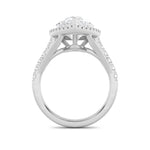 6CTW Pear Shaped Lab Grown Diamond (F/VS) Bold Statement Accented  Ring in 14K Gold