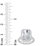 6CTW Radiant Shaped Lab Grown Diamond (F/VS) Bold Accented Engagement Ring in 14K Gold