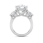 7.25CTW Round Shaped Lab Grown Diamond (G/VS) Bold Accented Engagement Ring in 14K Gold