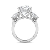7.25CTW Round Shaped Lab Grown Diamond (G/VS) Bold Accented Engagement Ring in 14K Gold