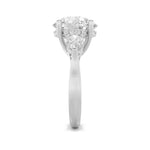 7.25CTW Round Shaped Lab Grown Diamond (G/VS) Bold Accented Engagement Ring in 14K Gold