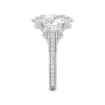 9CTW Oval Shaped Lab Grown Diamond (F/VS) Bold Statement Accented Ring in 14K Gold