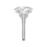 9CTW Oval Shaped Lab Grown Diamond (F/VS) Bold Statement Accented Ring in 14K Gold