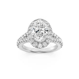 2.5CTW Oval Shaped Lab Grown Diamond (F/VS) Engagement Ring in 14K Gold