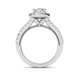 2.5CTW Oval Shaped Lab Grown Diamond (F/VS) Engagement Ring in 14K Gold