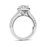2.5CTW Oval Shaped Lab Grown Diamond (F/VS) Engagement Ring in 14K Gold
