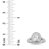 2.5CTW Oval Shaped Lab Grown Diamond (F/VS) Engagement Ring in 14K Gold