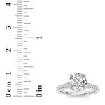 1.5CTW Round Shaped Lab Grown Diamond (F/VS) Accented Two Tone Engagement Ring in 14K Gold