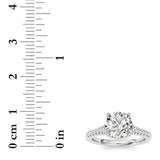 1.5CTW Round Shaped Lab Grown Diamond (F/VS) Accented Two Tone Engagement Ring in 14K Gold