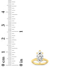 1CTW Marquise Shaped Lab Grown Diamond (F/VS) Knife Edge Shank Solitaire Engagement Ring in 14K Gold