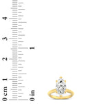 1CTW Marquise Shaped Lab Grown Diamond (F/VS) Knife Edge Shank Solitaire Engagement Ring in 14K Gold
