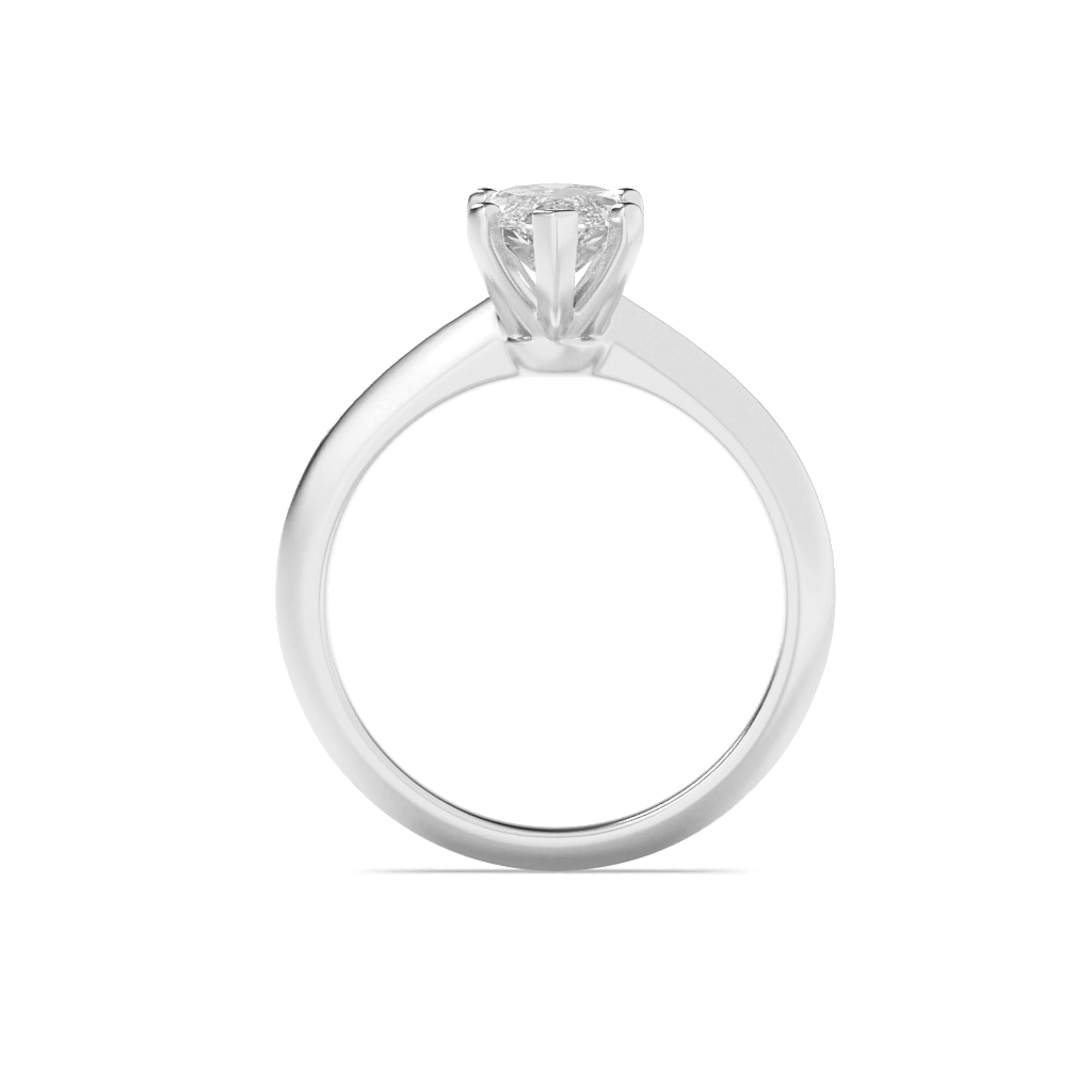 1.5CTW Marquise Shaped Lab Grown Diamond (F/VS) Knife Edge Shank Solitaire Engagement Ring in 14K Gold