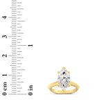 2CTW Marquise Shaped Lab Grown Diamond (F/VS) Knife Edge Shank Solitaire Engagement Ring in 14K Gold
