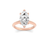 2CTW Marquise Shaped Lab Grown Diamond (F/VS) Knife Edge Shank Solitaire Engagement Ring in 14K Gold