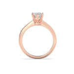 2CTW Marquise Shaped Lab Grown Diamond (F/VS) Knife Edge Shank Solitaire Engagement Ring in 14K Gold