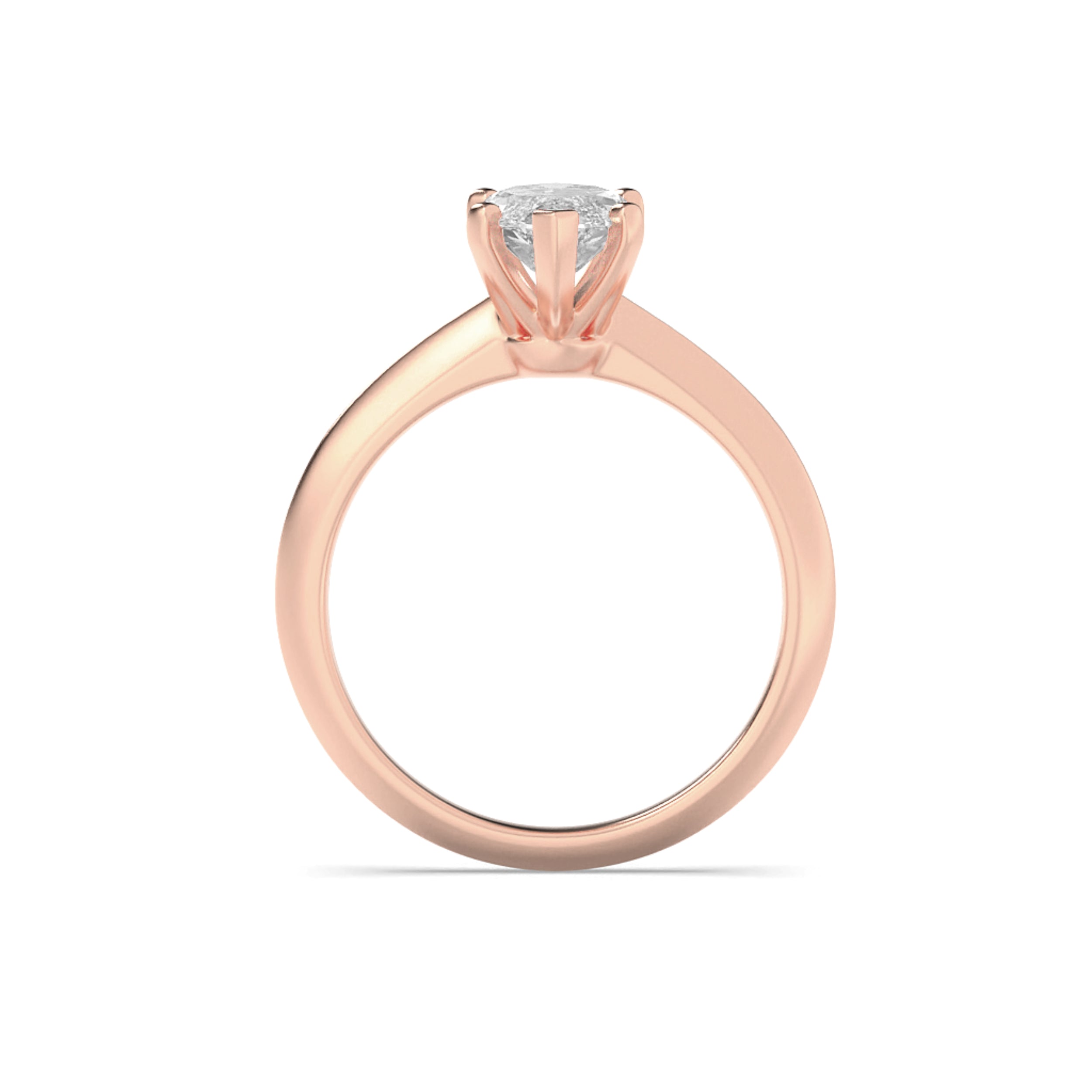 2CTW Marquise Shaped Lab Grown Diamond (F/VS) Knife Edge Shank Solitaire Engagement Ring in 14K Gold