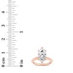 2CTW Marquise Shaped Lab Grown Diamond (F/VS) Knife Edge Shank Solitaire Engagement Ring in 14K Gold