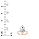 2CTW Marquise Shaped Lab Grown Diamond (F/VS) Knife Edge Shank Solitaire Engagement Ring in 14K Gold