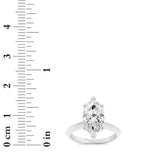 2.5CTW Marquise Shaped Lab Grown Diamond (F/VS) Knife Edge Shank Solitaire Engagement Ring in 14K Gold