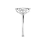 3CTW Marquise Shaped Lab Grown Diamond (F/VS) Knife Edge Shank Solitaire Engagement Ring in 14K Gold