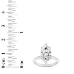3CTW Marquise Shaped Lab Grown Diamond (F/VS) Knife Edge Shank Solitaire Engagement Ring in 14K Gold